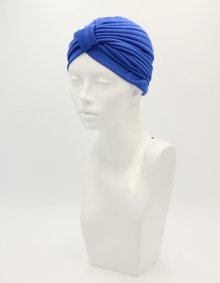 Pleated Turban Cobalt